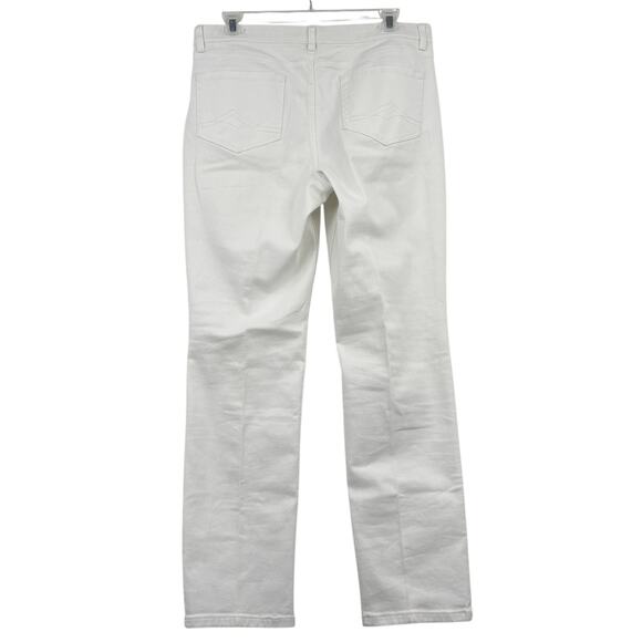 Denim & Co Jeans Size 16 Tall White How Slimming Stretch Denim Straight Leg - Picture 5 of 11